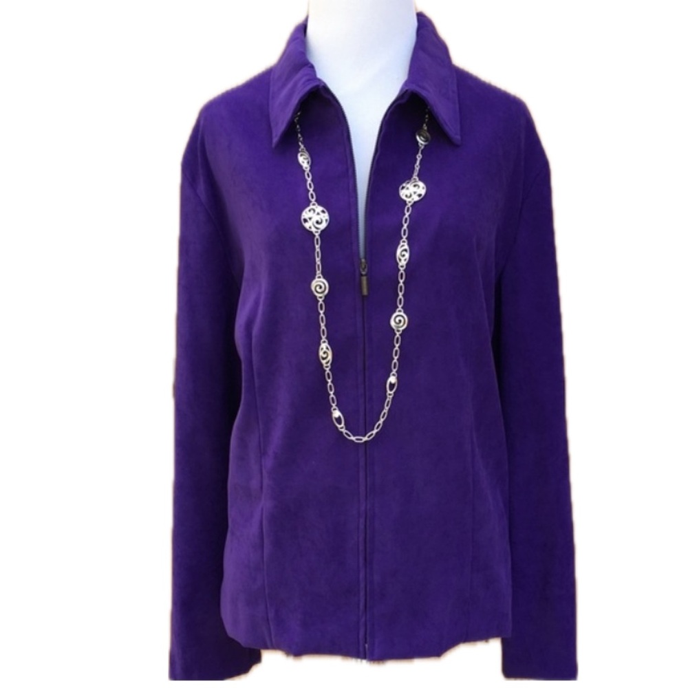 Purple Zip Up Blazer